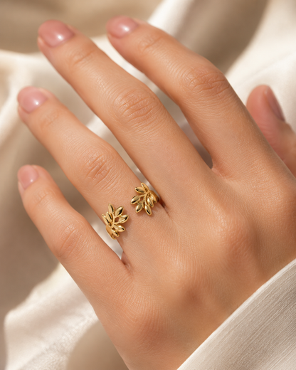 Multi Leaf Finger Ring