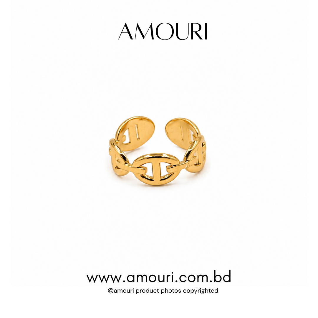 Line Chainy Finger Ring